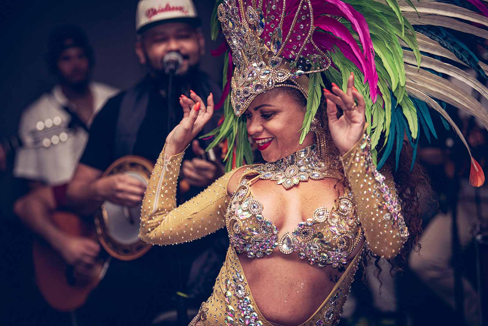 Samba dancer on stage