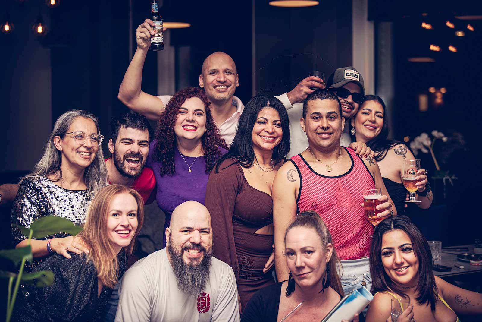 Group posing during the event